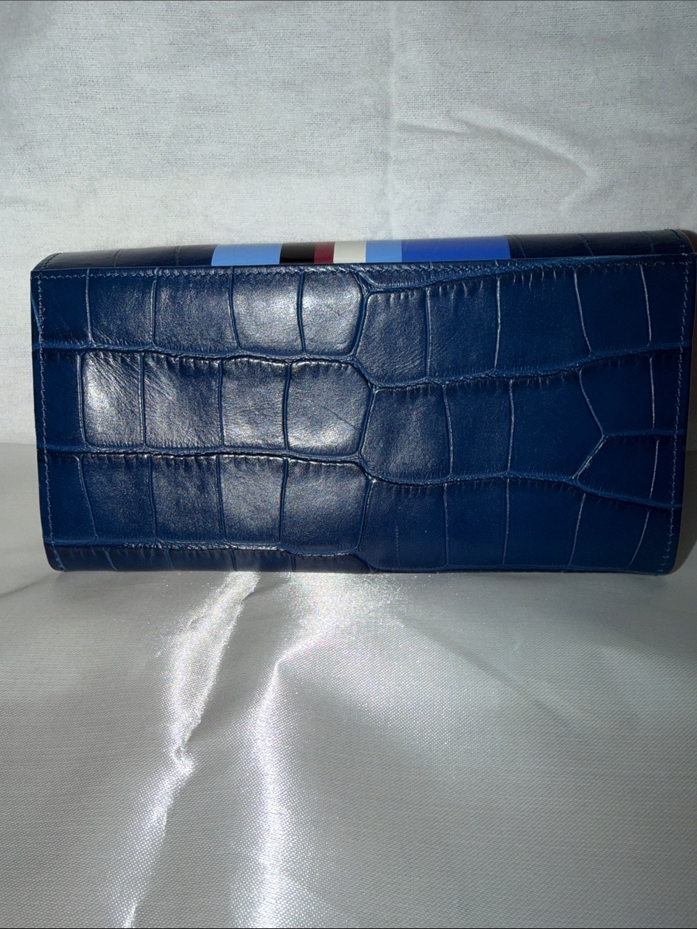 Blue Striped Longchamp Wallet - Picture 3 of 8